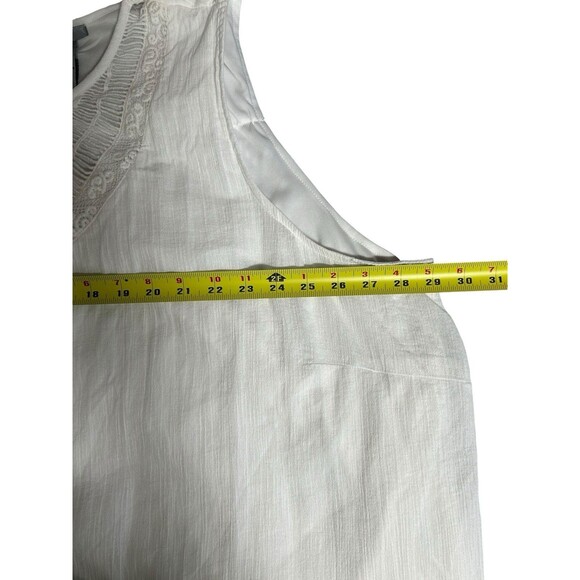 Catherines White Tiered Dress with Lace Neckline Plus 5X Whimsical Romantic - Picture 5 of 7